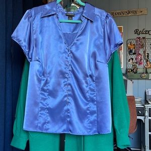Lane Bryan’s electric blue blouse, size 18/20